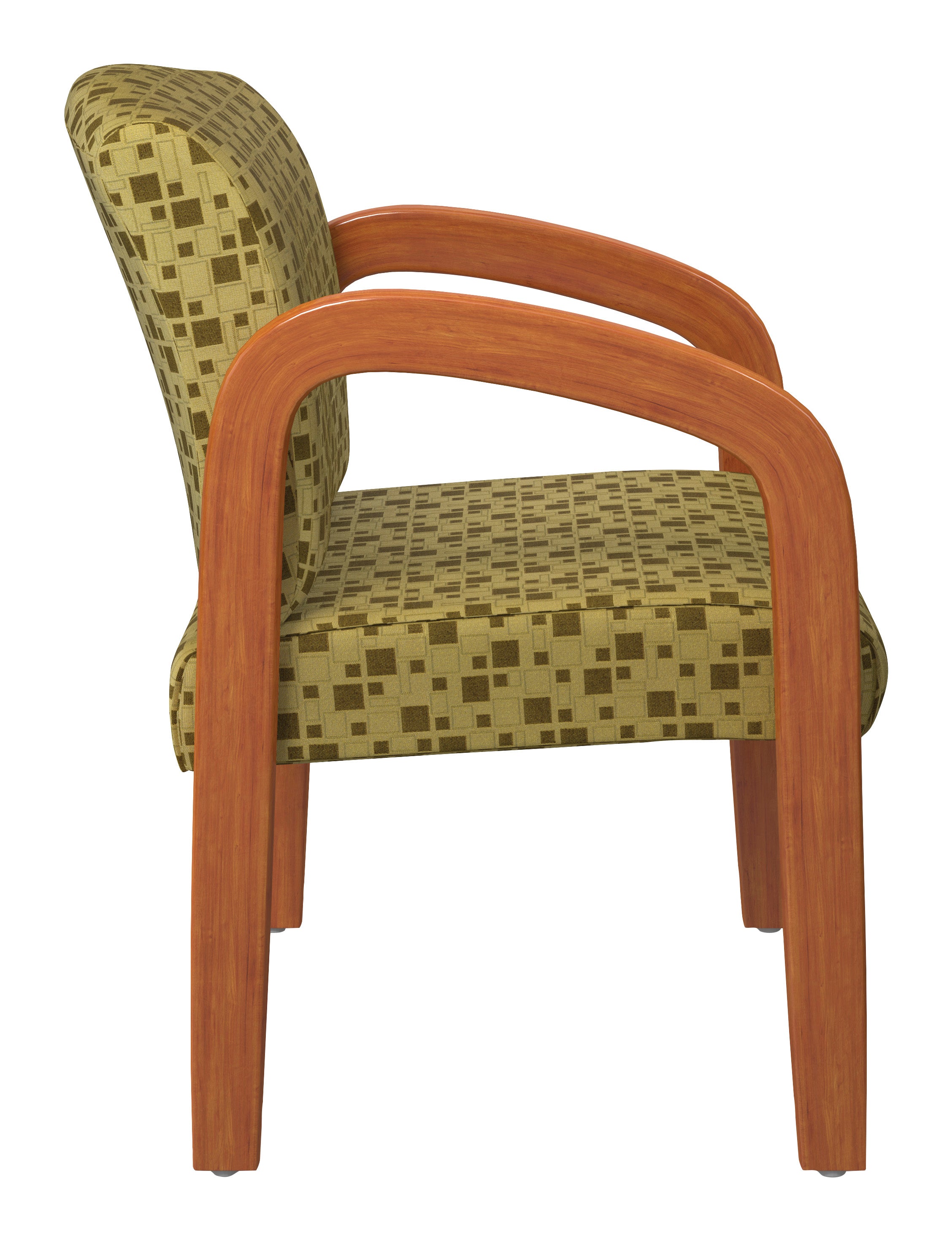 Medium Oak Finish Wood Visitor Chair 2